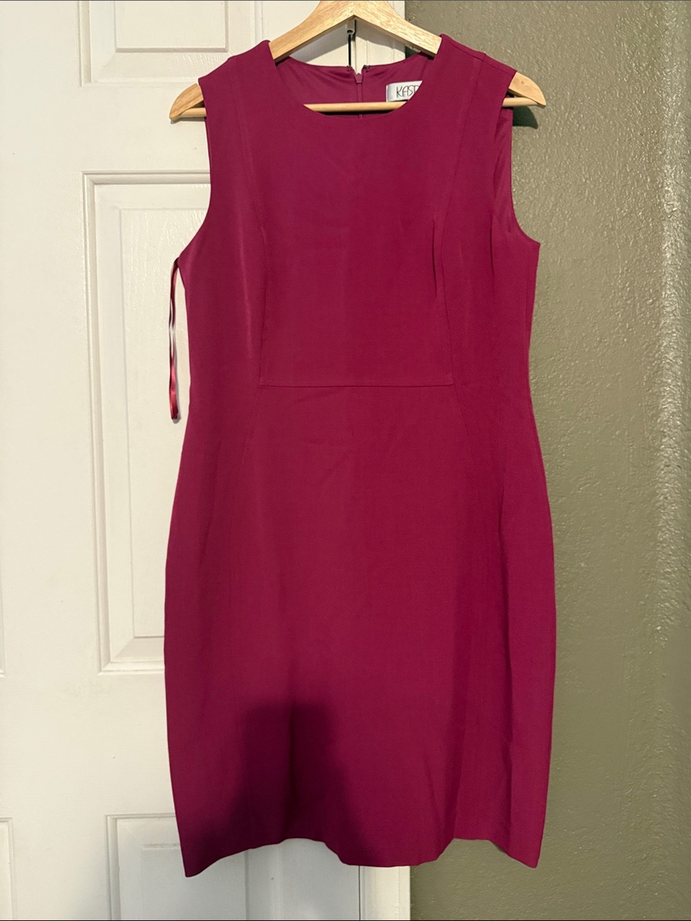 Kasper Sleeveless Sheath Dress in Magenta